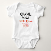 Crawl Walk Basketball Cute Basketball Buddy Romper (Voorkant)