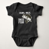 Crawl Walk Bass Fish Funny Baby Vissen Romper (Voorkant)