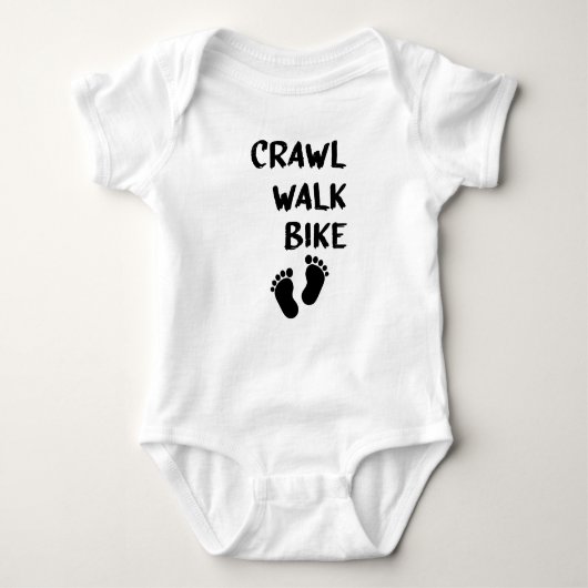 Crawl Walk Bike Baby Crawl Walk, Bike Baby Romper (Voorkant)
