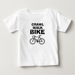 Crawl Walk Bike grappig fietsen baby shirt