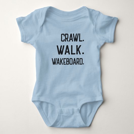 Crawl Walk Board, Schattige Wakeboarder Romper (Voorkant)