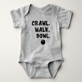 Crawl Walk Bowl, Bowling Baby kleine Bowling Buddy Romper (Voorkant)