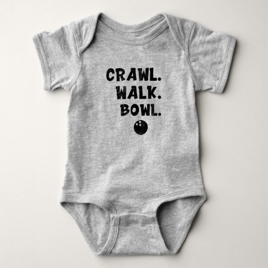 Crawl Walk Bowl, Bowling Baby kleine Bowling Buddy Romper (Voorkant)