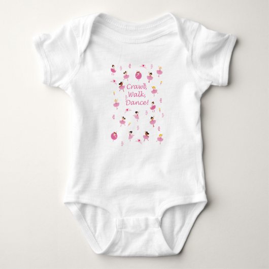 Crawl Walk Dance Onsie Romper (Voorkant)