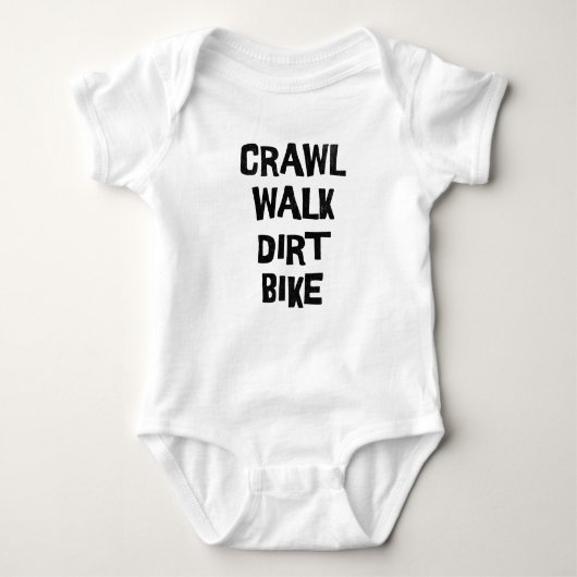 Crawl Walk Dirt Bike Grappig Romper (Voorkant)