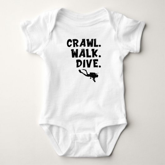 Crawl Walk Dive, Diving Baby Romper (Voorkant)