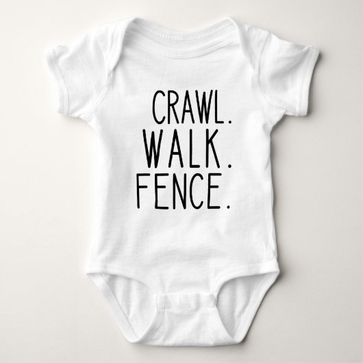 Crawl Walk Fence, Toekomstige Schermer Baby Romper (Voorkant)