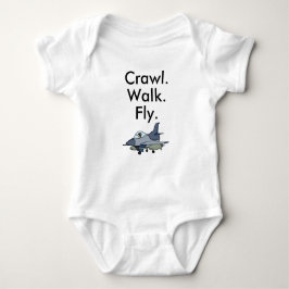 Crawl Walk Fly Army Jet Baby Bodysuit