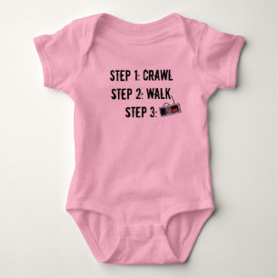 "Crawl, Walk, Game" Baby Creeper Romper