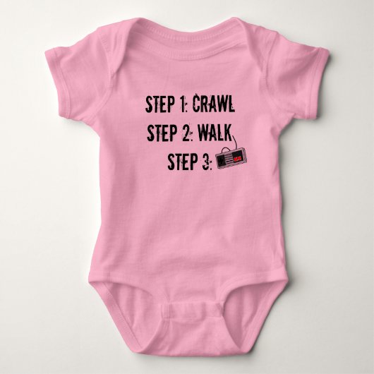 "Crawl, Walk, Game" Baby Creeper Romper (Voorkant)