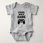 CRAWL WALK GAME fun baby bodysuit for future gamer (Voorkant)