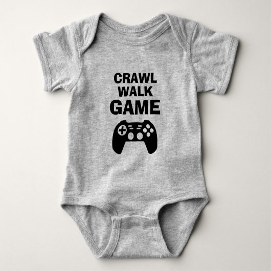 CRAWL WALK GAME fun baby bodysuit for future gamer (Voorkant)