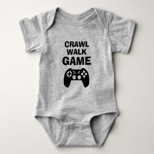 CRAWL WALK GAME leuk baby body voor toekomstige ga Romper