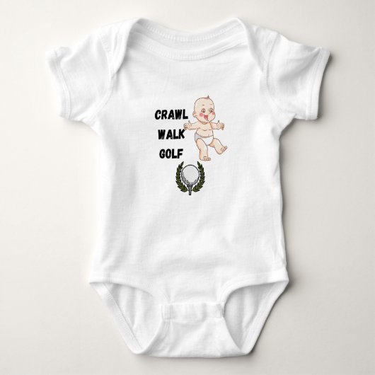 crawl walk Golf golfer Golf baby bodysuit (Voorkant)