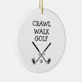 Crawl Walk Golf Golfer Golfing Baby ornament (Rechts)