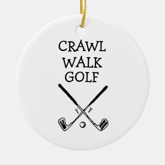 Crawl Walk Golf Golfer Golfing Baby ornament (Voorkant)