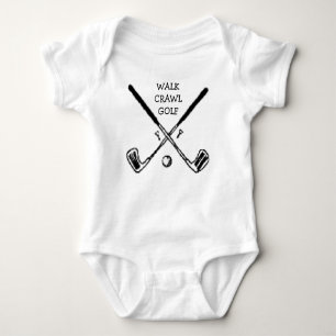Crawl Walk Golf Golfing Golfing Baby Bodysuit