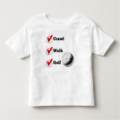Crawl Walk Golf Kinder Shirts (Voorkant)