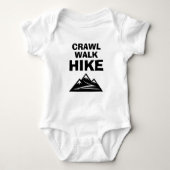 Crawl Walk Hike grappige wandelende baby-bodysuit Romper (Voorkant)