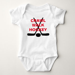 Crawl Walk Hockey Cute Baby Baby Romper