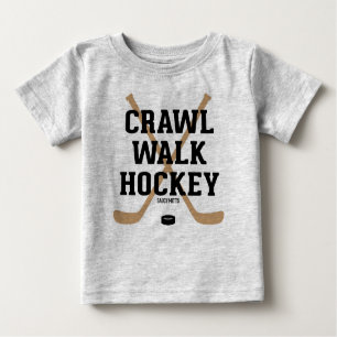 Crawl Walk Hockey Cute Funny Baby Baby