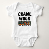 Crawl Walk Hunt Funny Baby camo Romper (Voorkant)