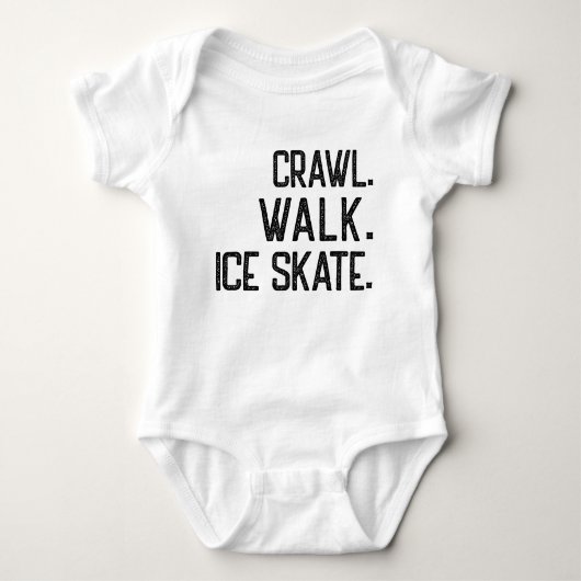 Crawl Walk Ice Schaats, schaatsen familie Romper (Voorkant)