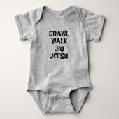 Crawl Walk Jiu-Jitsu Grappig Romper (Voorkant)