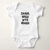 Crawl Walk Kiteboard Grappig Romper (Voorkant)