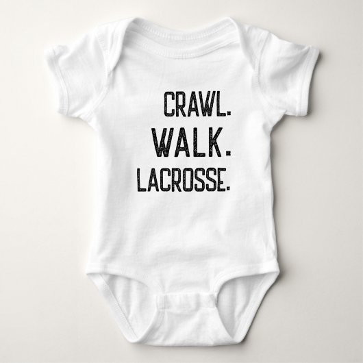 Crawl Walk Lacrosse - Schattigee Lacrosse-speler Romper (Voorkant)