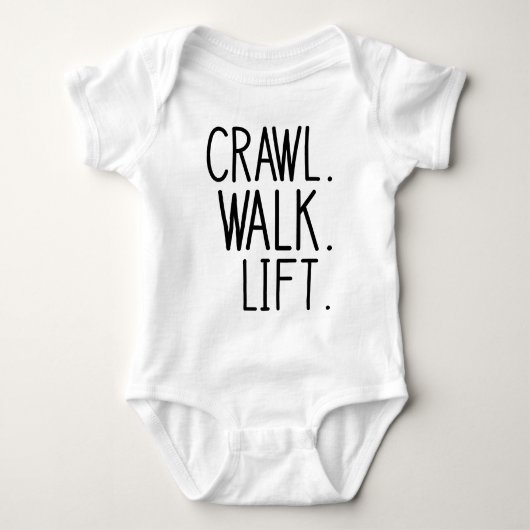 Crawl Walk Lift Baby - Workout Baby Romper (Voorkant)