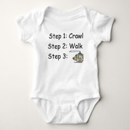 Crawl Walk Militaire Helikopter Piloot Baby Bodysu Romper