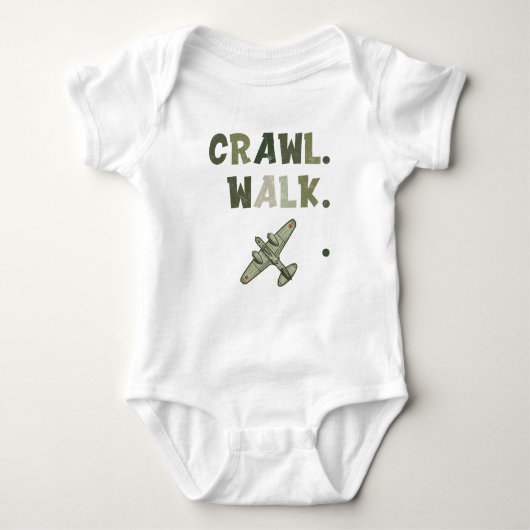 Crawl Walk Militaire Helikopter Pilot Romper (Voorkant)