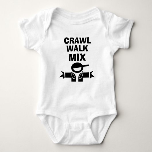 CRAWL WALK MIX baby bodysuit voor toekomstige DJ (Voorkant)