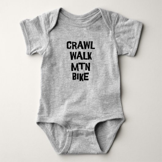 Crawl Walk Mountainbike Grappig Romper (Voorkant)