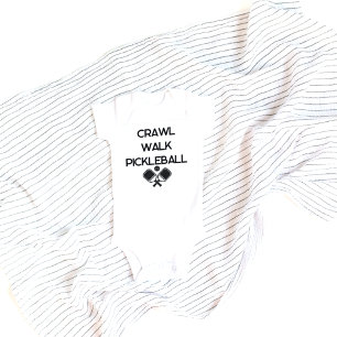 Crawl Walk Pickleball Grappige pasgeboren kleding Romper