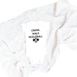 Crawl Walk Pickleball Grappige Pasgeboren Kleding Romper