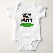 Crawl Walk Putt, schattig golfboardpak Romper (Voorkant)