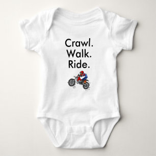 Crawl Walk Ride Motocross Baby Bodysuit