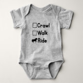 Crawl, Walk, Ride (paarden) Romper (Voorkant)