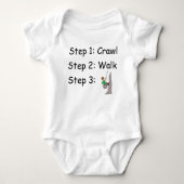 Crawl Walk Rock Climate Baby Bodysuit (Voorkant)