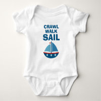 Crawl Walk Sail baby bodysuit voor kleine zeiler