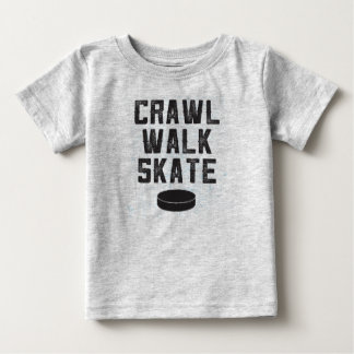 CRAWL WALK SCHAATS ijshockey baby t-shirt gift
