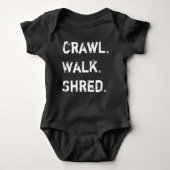 Crawl, Walk, Shred Baby Romper (Voorkant)