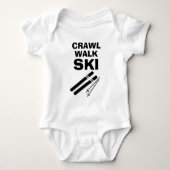 Crawl Walk Ski grappig skiën baby bodysuit (Voorkant)