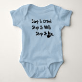 "Crawl Walk Sled" Sledders.com Baby Creeper Romper (Voorkant)