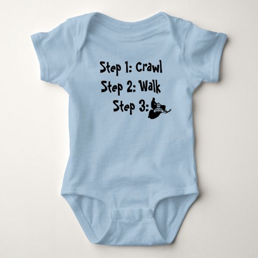 "Crawl Walk Sled" Sledders.com Baby Creeper Romper (Voorkant)