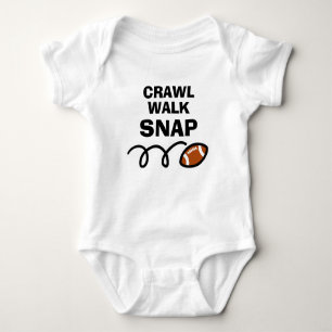 CRAWL WALK SNAP Schattigee Amerikaanse football sp Romper