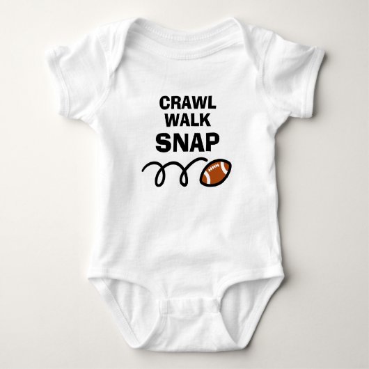 CRAWL WALK SNAP Schattigee Amerikaanse football sp Romper (Voorkant)