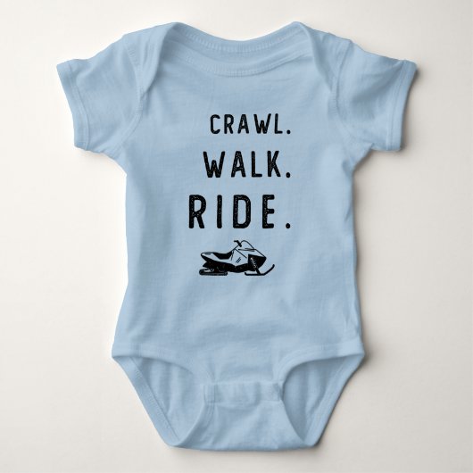 Crawl Walk Snowmobile Riding Snowmobiling Romper (Voorkant)